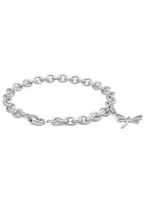 nice tiny dragonfly charm sterling silver baby bracelet